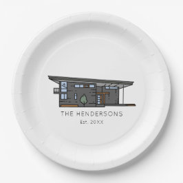 新モダンしいホーム引っ越し祝いパーティーパーティー ペーパープレート