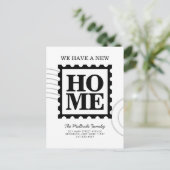 新モダンしい住宅切手引っ越しました移動 案内ポストカード (スタンド正面)