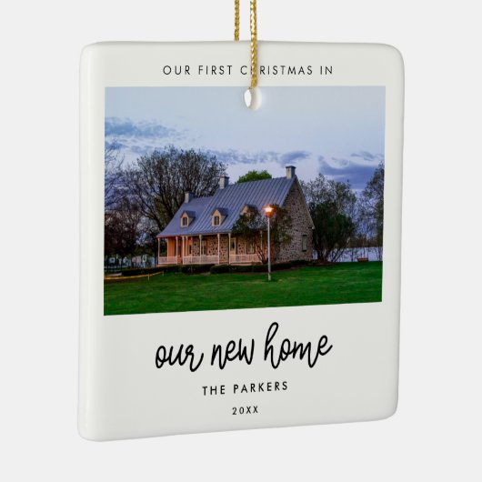 新モダンしい家での初めてのクリスマス セラミックオーナメント (右)