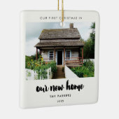 新モダンしい家での初めてのクリスマス セラミックオーナメント (右)