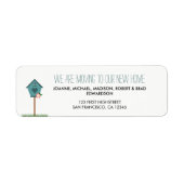 新モダンしい家を移動する差出人住所 ラベル (正面)