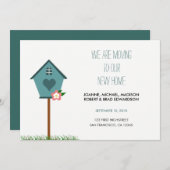 新モダンしい家、家、我々は発表を移動している 案内状 (正面/裏面)