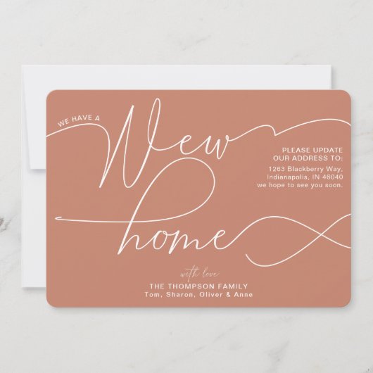 新モダンしい書道錆の移動 案内状 (正面)