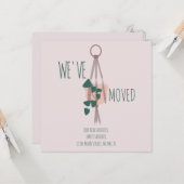 新モダンしい自宅住所のぶら下がった工場の移転 カード (正面/裏面インサイチュ)