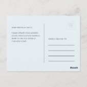 新モダンしい自宅移動案内 ポストカード (裏面)