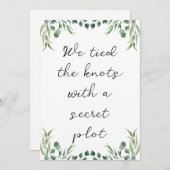 新モダンしい駆け落ちアナウンス 招待状 (正面/裏面)