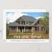 新モダンしいHome Change of Address Photo Moving 案内状 (正面/裏面)