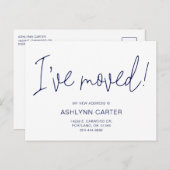 新モダンしいHome Navy Blueを移動 案内ポストカード (正面/裏面)