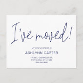 新モダンしいHome Navy Blueを移動 案内ポストカード (正面)