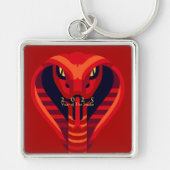 新モダン中国の年スネーク2025 MSqK01 キーホルダー (正面)