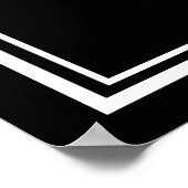 新モダン婚カップルモノグラムのたった今結婚しました ポスター (角)