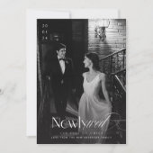 新モダン婚クリスマスプレイ写真 シーズンカード (正面)