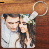 新モダン婚タイポグラフィフォトメタル キーホルダー (裏面)