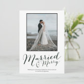 新モダン婚フォトコラージホリデーカード シーズンカード (スタンド正面)