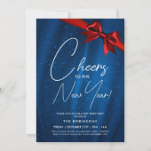 新モダン年エバ海軍ブルースパークルセクインボウ 招待状 (正面)