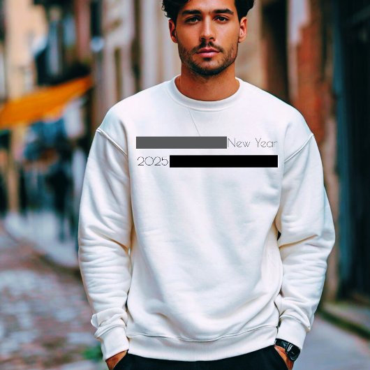 新モダン年スクリプト スウェットシャツ