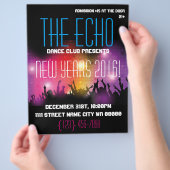 新モダン年パーティーチラシ チラシ (手)