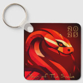 新モダン年中国のスネーク2025 BSqK03 キーホルダー (正面)
