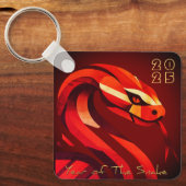 新モダン年中国のスネーク2025 BSqK03 キーホルダー (正面)