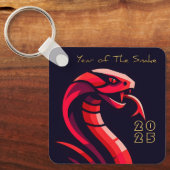 新モダン年中国のスネーク2025 BSqK05 キーホルダー (正面)