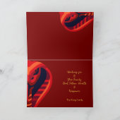 新モダン年中国のスネーク2025 GCホリデーカード シーズンカード (内部)