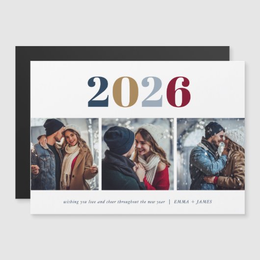 新モダン年 | 3枚の磁気カード (正面/裏面)