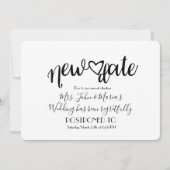 新モダン期延期取消結婚日 招待状 (正面)