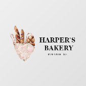 新モダン生ベーカリープロフェッショナルロゴビジネス ウィンドウサイン (シート)