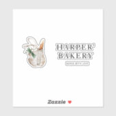 新モダン生ベーカリープロフェッショナルロゴビジネス シール (シート)