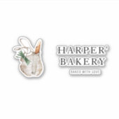 新モダン生ベーカリープロフェッショナルロゴビジネス シール (正面)