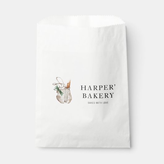 新モダン生ベーカリープロフェッショナルロゴビジネス フェイバーバッグ (正面)