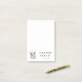 新モダン生ベーカリープロフェッショナルロゴビジネス ポストイット (デスク上)