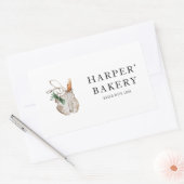 新モダン生ベーカリープロフェッショナルロゴビジネス 長方形シール (封筒)