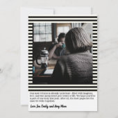 新モダン章新年2写真ホリデーカード 招待状 (裏面)