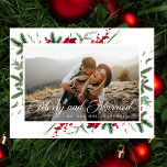 新モダン結婚したしメリーい写真のクリスマス シーズンポストカード<br><div class="desc">新作モダン写真メリーのクリスマスの祝日はがきとしては、最初のホリデーシーズンに最適な方法である「ミスターとミセス」。 タイポグラフィと新しい写真エレガントを備えお気に入りのたもしこのデザインは、初めてのクリスマスの喜びを美しく取り込みモダン、カスタマイズが簡単にカスタマイズしてユニークなを作成し、お客様の支援が必要な場合は救済、ここにいる必要がある。</div>