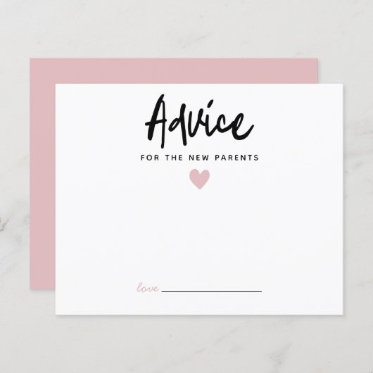 新モダン親のためのピンクのハートアドバイス (正面/裏面)