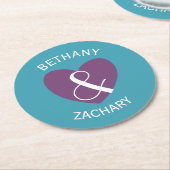 新モダン郎紫ハートZ06 ラウンドペーパーコースター (アングル)