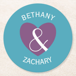 新モダン郎紫ハートZ06 ラウンドペーパーコースター