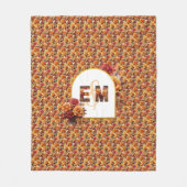 新モノグラムの婚結婚記念品 フリースブランケット (正面)