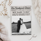 新ユニークモダン刻の写結婚真 サンキューカード