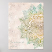 新ユニーク音金ゴールドインディアンの壁アート ポスター (正面)