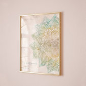 新ユニーク音金ゴールドインディアンの壁アート ポスター