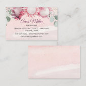 新ユーカリ穏やかなピンクのカウンセリング省 名刺 (正面/裏面)