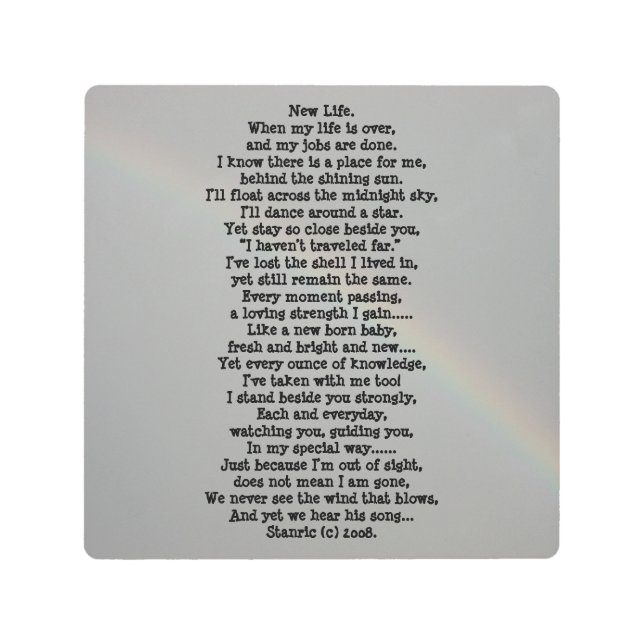 新ライフ詩の金属芸術とデザインスタイル メタルプリント (正面)