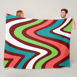 新世代モダンヴィンテージ美コントラスト フリースブランケット