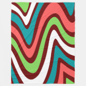 新世代モダンヴィンテージ美コントラスト フリースブランケット (正面)