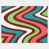 新世代モダンヴィンテージ美コントラスト フリースブランケット (正面(横))