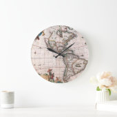 新世界のビッシャー地図 ラージ壁時計 (ホーム)