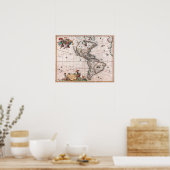 新世界のヴィシュエの地図 ポスター (キッチン)