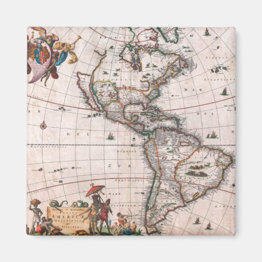 新世界のヴィシュエの地図 マグネット (正面)